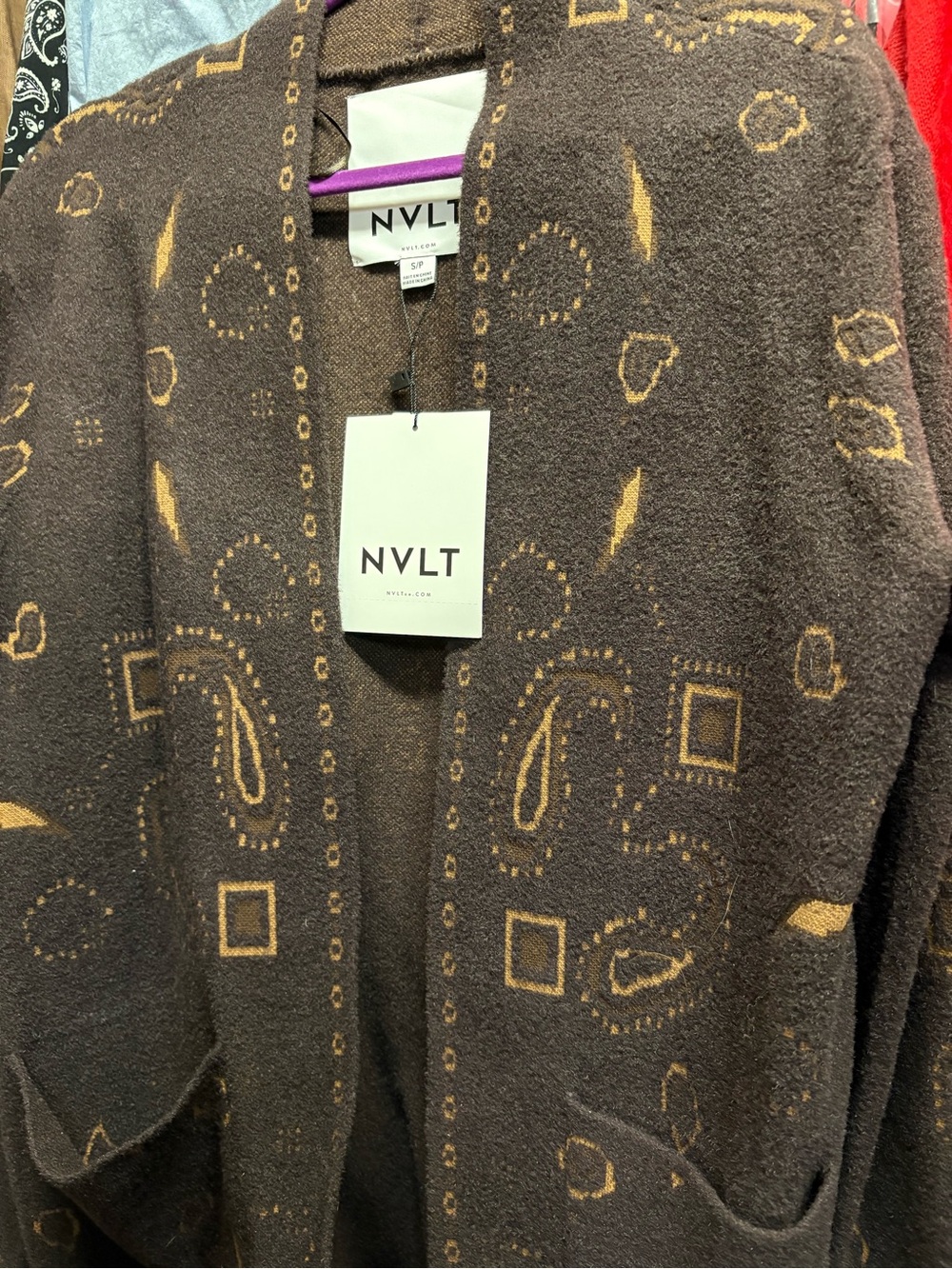 NVLT Kids Brown Jacket with Tan Pattern